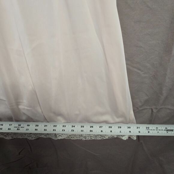 VTG Van Raalte Nightgown 32 S 50s White Chiffon Lace Babydoll Coquette Romantic - Picture 11 of 12